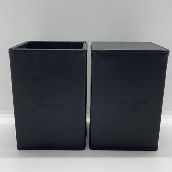 NWT Black Leather Magnetic Box for Makeup Brushes - Picture 3 of 4